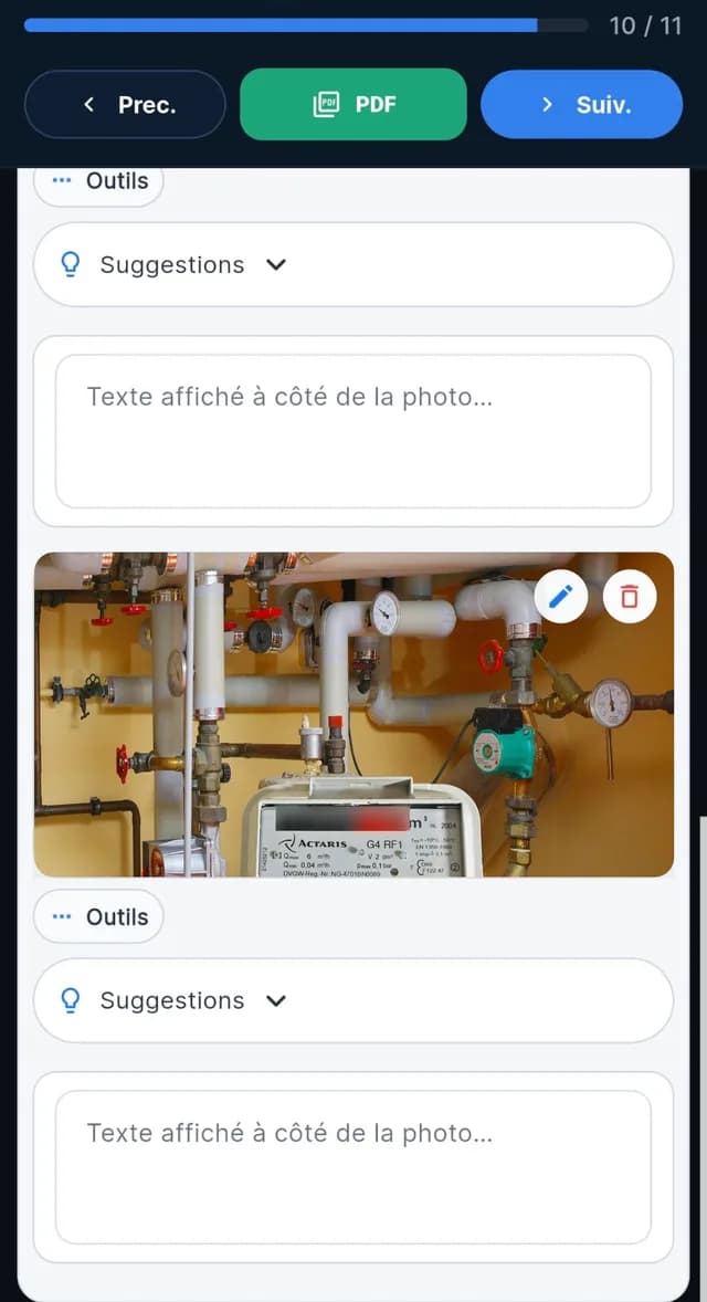 Photo d'une chaufferie intégrée directement dans le rapport